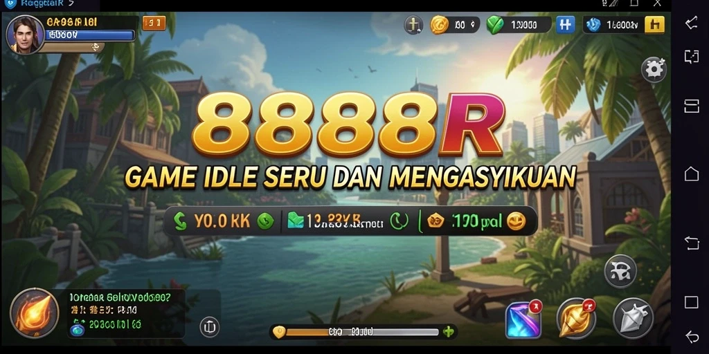 Tampilan gameplay 888R yang menarik dan penuh warna di layar.