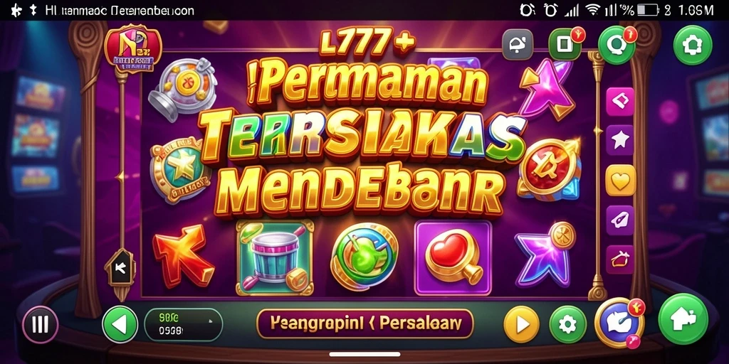 Tampilan gameplay L777 yang penuh warna dan menarik.