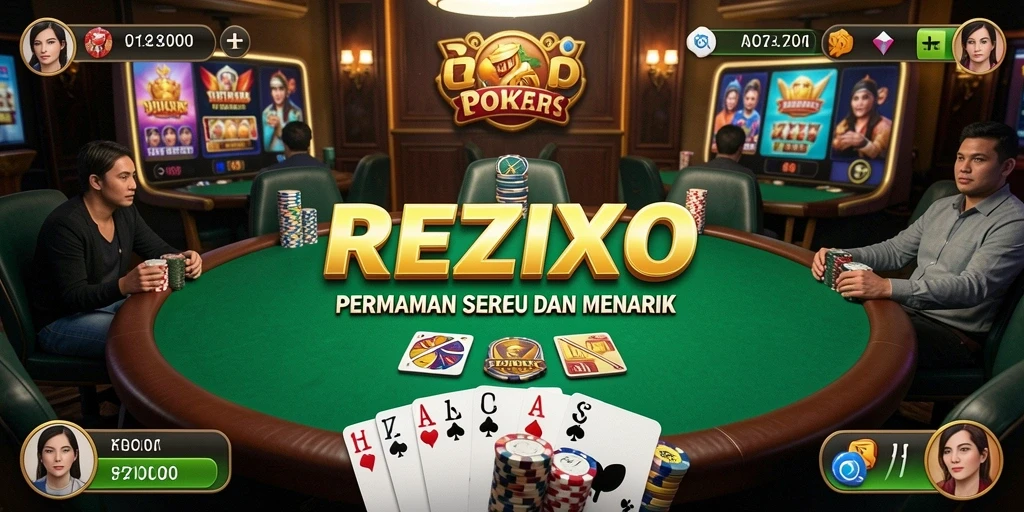 Tampilan gameplay seru di REZIXO dengan pemain dari seluruh dunia.